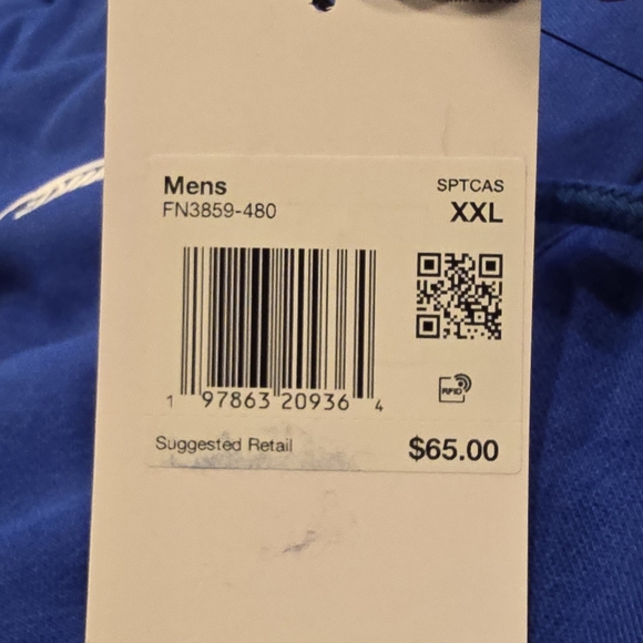 Nike Sweatshirt Mens 2XL Game Royal Blue Club Fleece Pullover Hoodie FN3859 480 - Picture 5 of 5